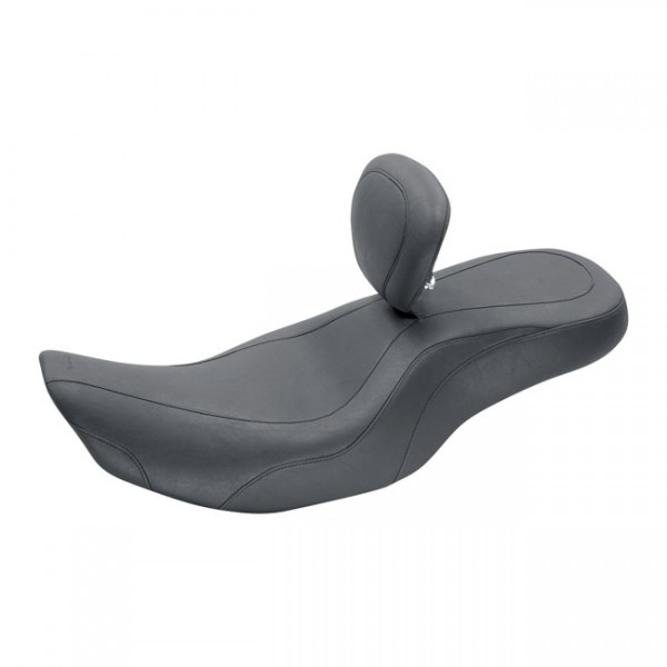 MUSTANG Seat Mustang, Wide Tripper 2-up one-piece seat. With backrest - 97-07 FLHR; 06-08 FLHX(NU)