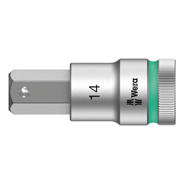 WERA Tools Zyklop 1/2&quot; Hex socket bit with holding function - 14/ 60mm