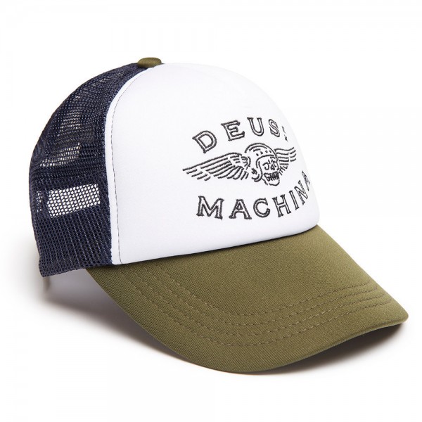 DEUS EX MACHINA Hat Curtis Trucker - navy, white &amp; olive