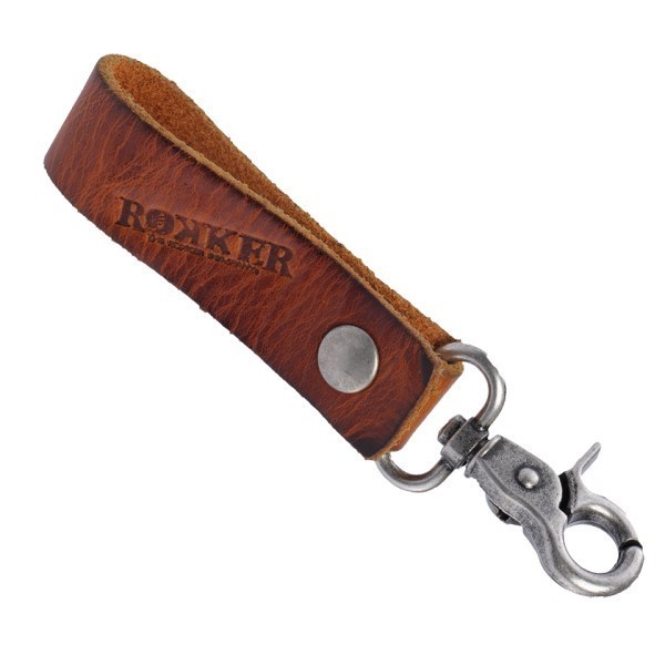 ROKKER Key Chain - &quot;Key String Single&quot; - brown