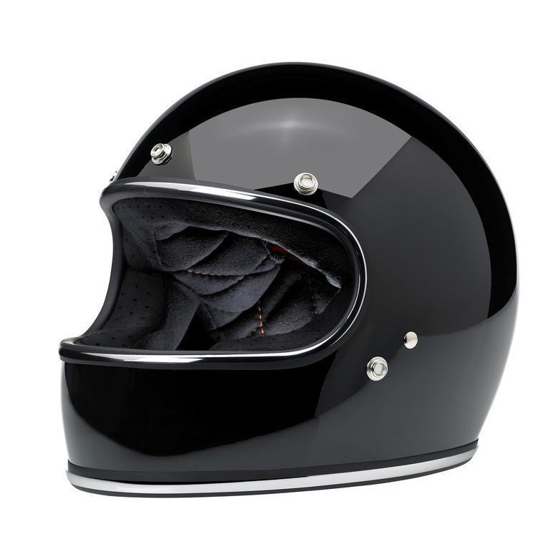 Helm Biltwell Gringo S Flat Black schwarz matt Classic Motorradhelm Integralhelm