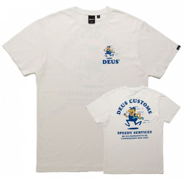 DEUS EX MACHINA T-Shirt Speedy in Vintage Weiß