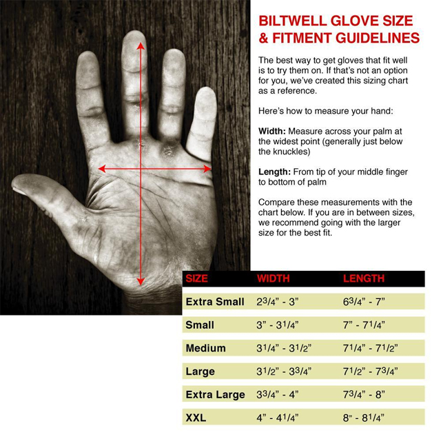 BILTWELL gloves size guide