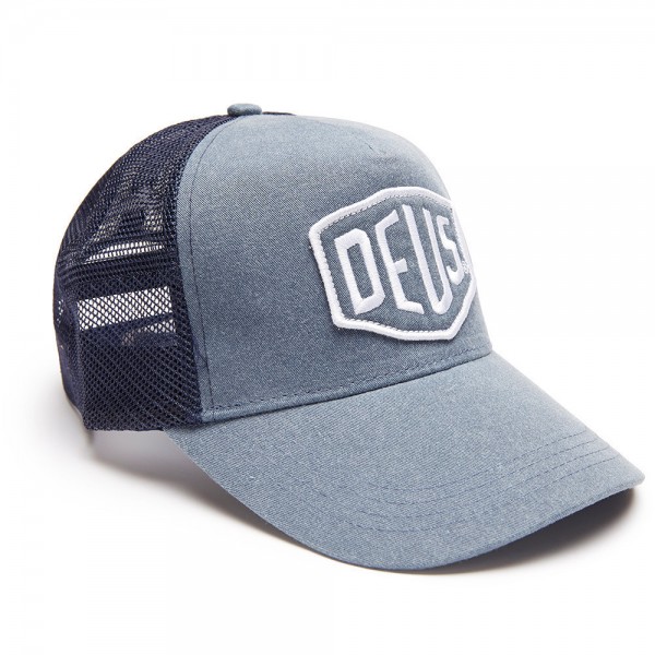 DEUS EX MACHINA Hat Indigo Shield Trucker - blue