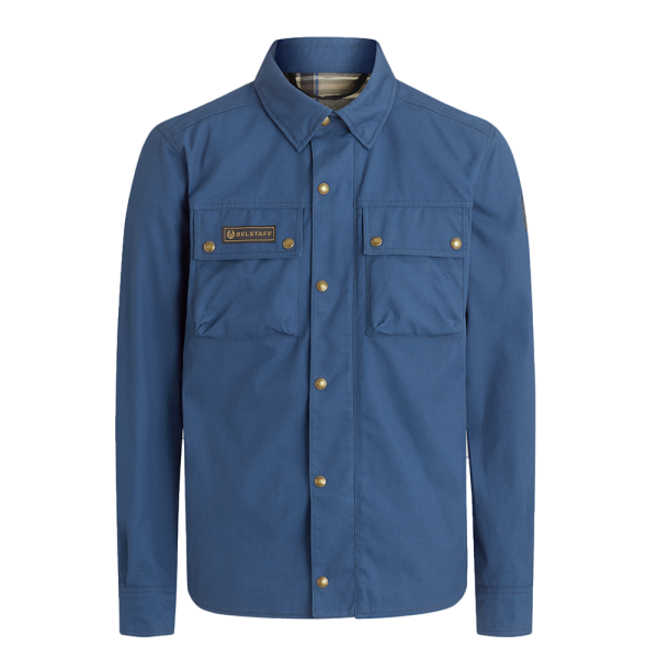 BELSTAFF PM Motorcycle Shirt Mansion in Insignia Blue