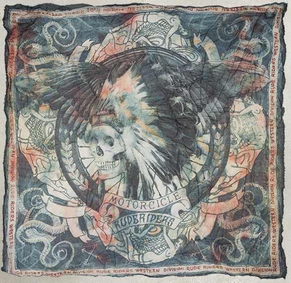 RUDE RIDERS Scarf Western Division - 140 x 130 cm