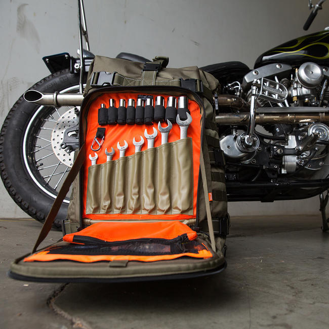 OD Green Biltwell Inc EXFIL-80 Motorcycle Luggage Bag