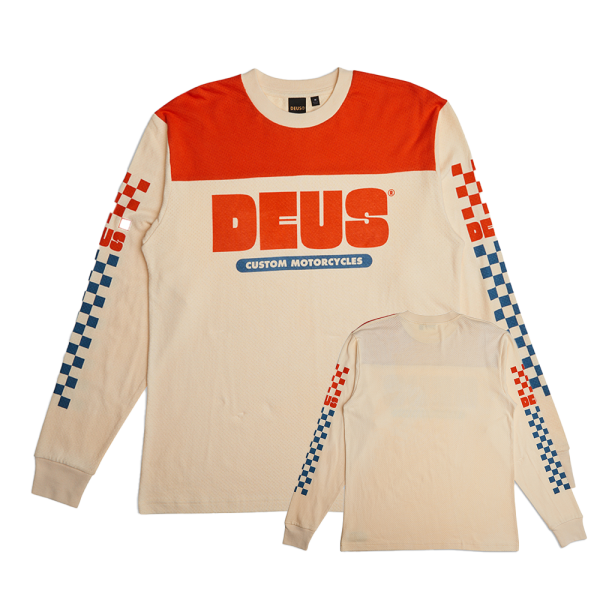 Deus Ex Machina Moto Jersey Echo Vintage Weiß