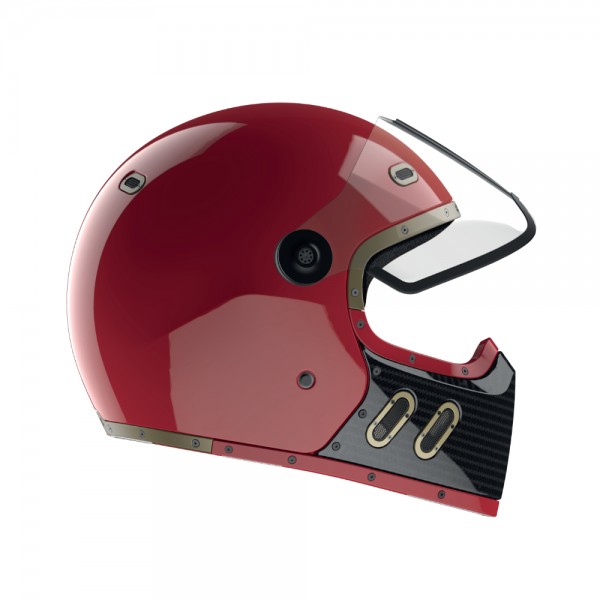 QWART full face helmet Phoenix Carbon VLE Cherry Red with ECE