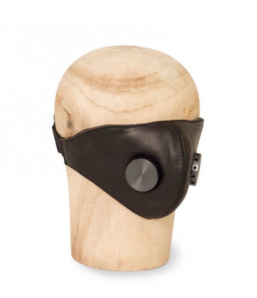 HEDON Leather Face Mask Hannibal - Black Hypno Gunmetal