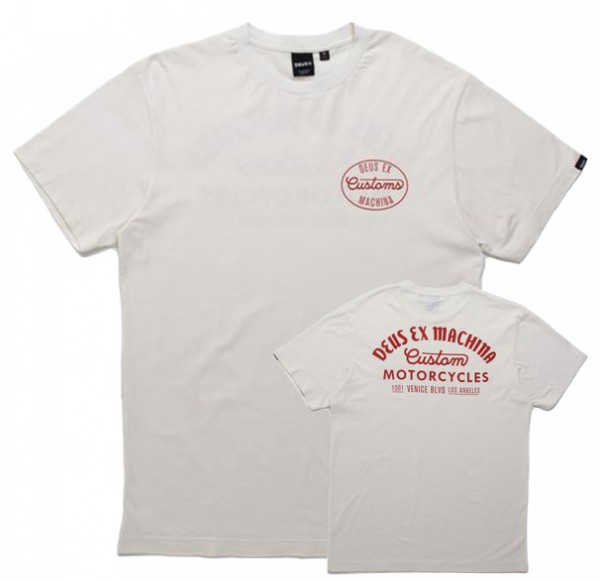 DEUS EX MACHINA T-Shirt Bristol in Vintage Weiß