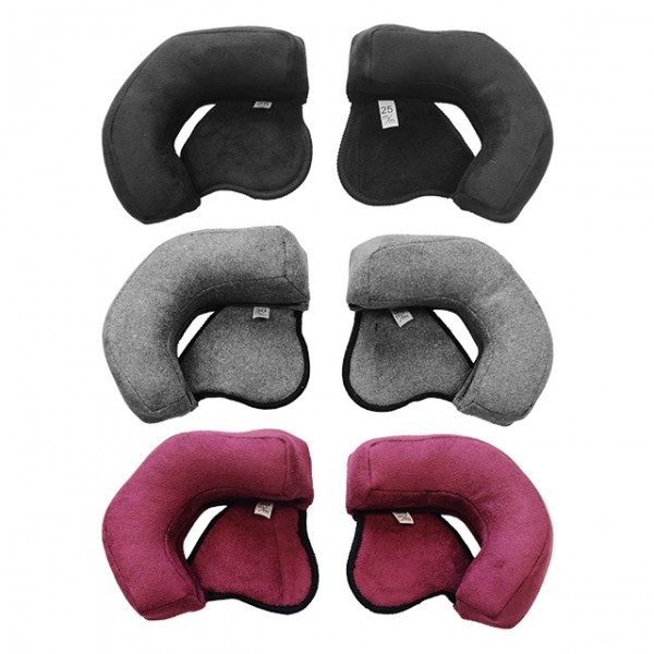 QWART Cheek Pads made from suede in black, grey or burgundy