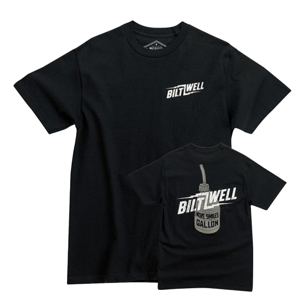 BILTWELL T-Shirt Smiles per Gallon Tee in Schwarz