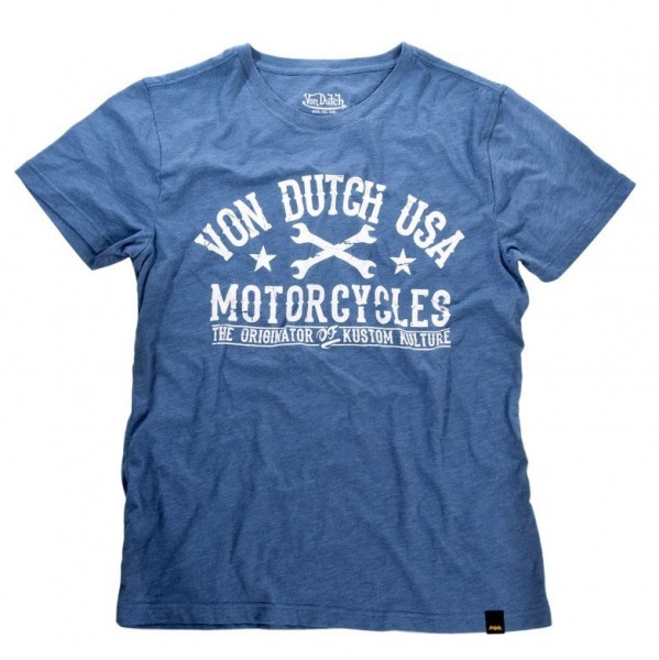 VON DUTCH T-Shirt - &quot;Logo&quot; - light blue