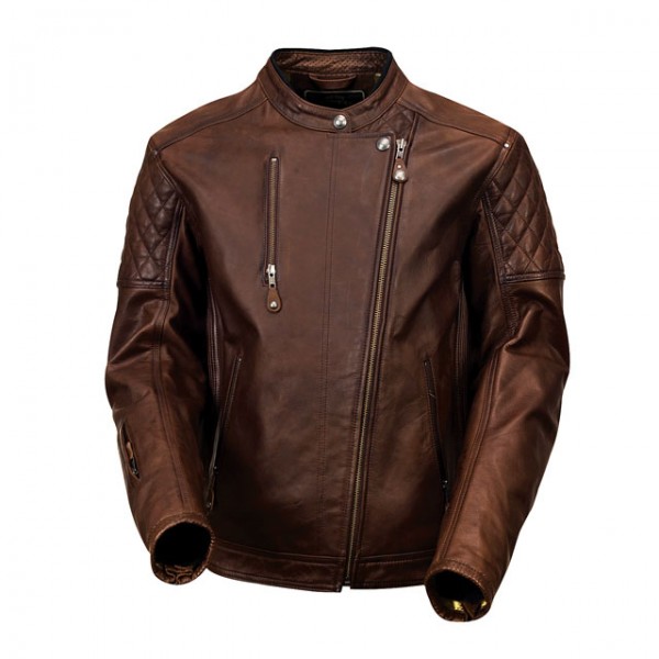 ROLAND SANDS DESIGN motorcycle jacket Clash in tobacco brown
