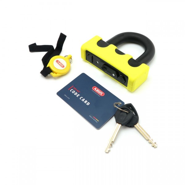 ABUS Motorcycle Lock Granit Power XS 67 padlock. Yellow. Blister pack - Universal