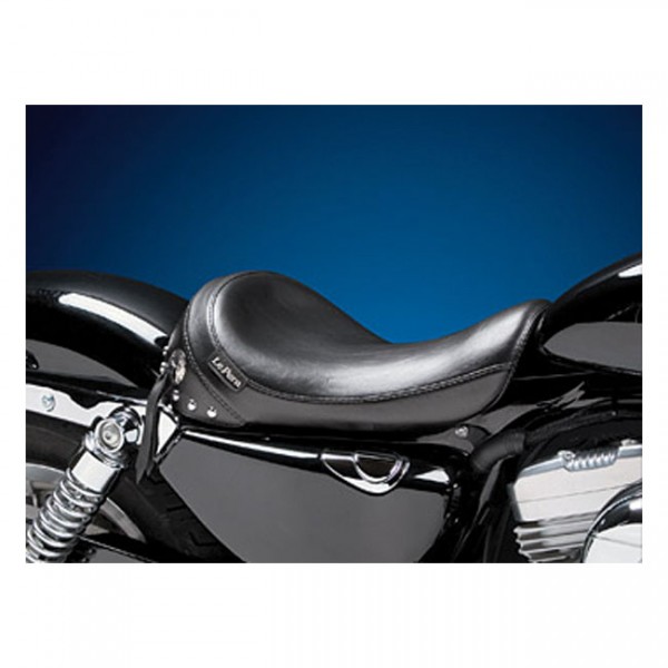 LEPERA Seat LePera, Sanora solo seat. Smooth with skirt. Gel - 04-20 XL (excl. 07-09 XL) with 3.3 gallon fuel tank