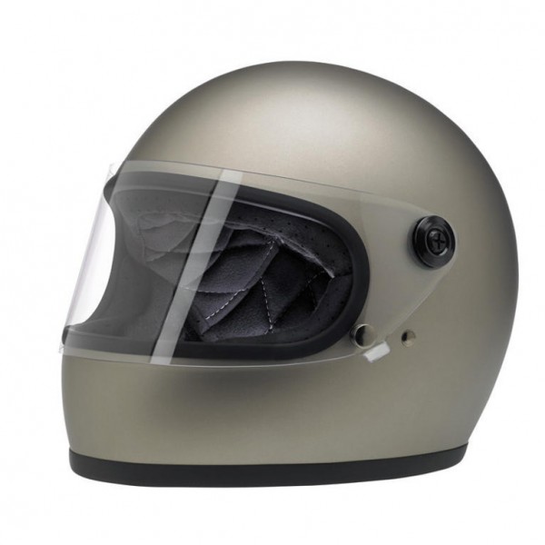 Biltwell Gringo S Flat Titanium Motorcycle Helmet