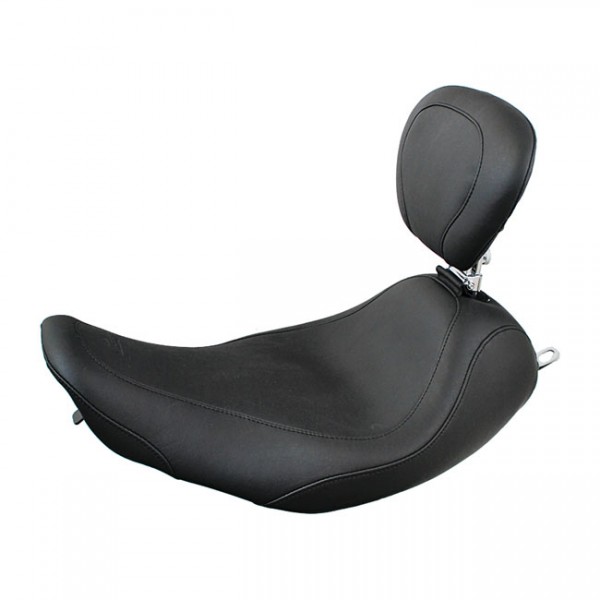 MUSTANG Seat Mustang, Wide Tripper solo seat. With rider backrest - 97-07 FLHR; 06-07 FLHX (NU)