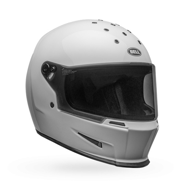 Bell Eliminator in white with tinted visor