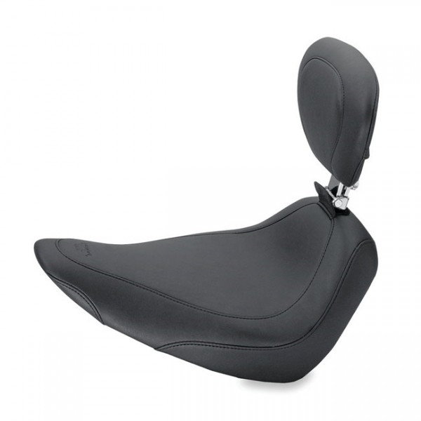 MUSTANG Seat Mustang, Wide Tripper solo seat. With rider backrest - 84-06 Softail with up to 150 stock tire (excl. Deuce) (NU)