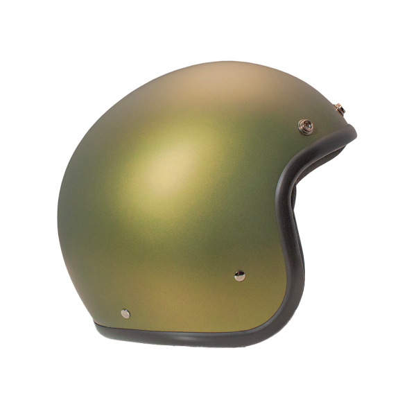 DMD Retro open face helmet Olive Gold ECE.06