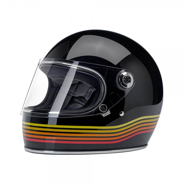 Biltwell Full Face Helmet Gringo S Black Spectrum ECE-DOT