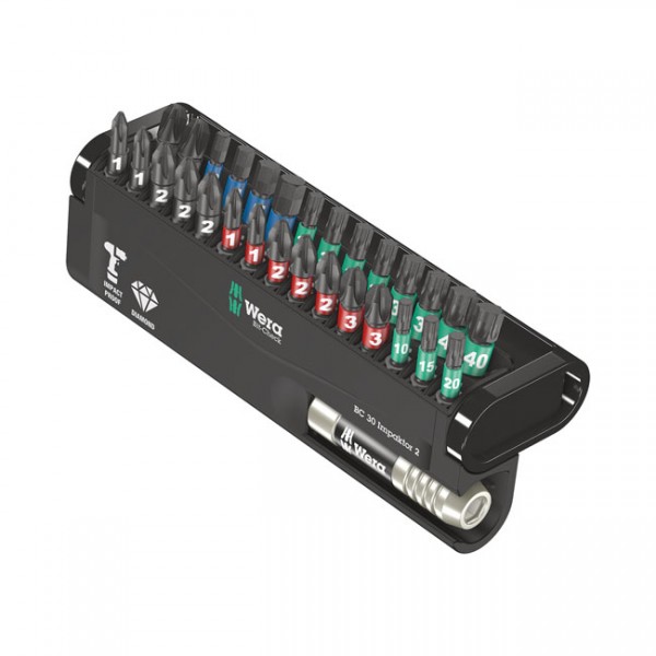 WERA Tools bit-check 30 pcs. kit Impaktor 2 - Phillips, Pozidriv, Torx® screws and Hex socket head bolts