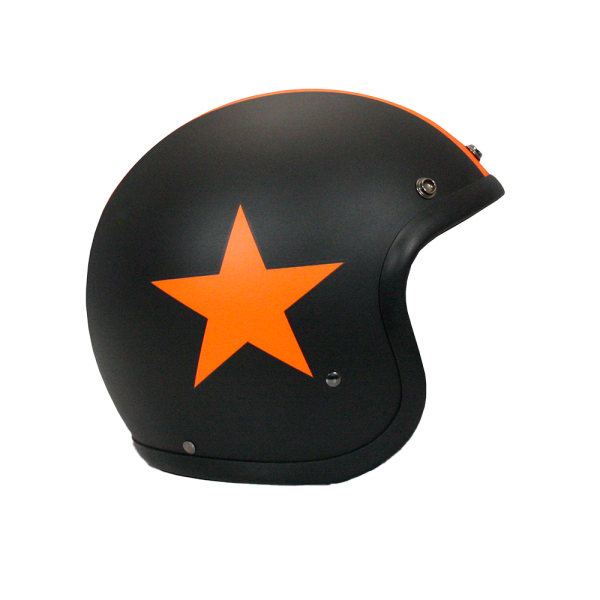 DMD Retro open face helmet Star Orange ECE.06