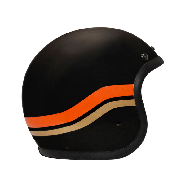 DMD jet helmet Retro Matt Black Sunset ECE.06
