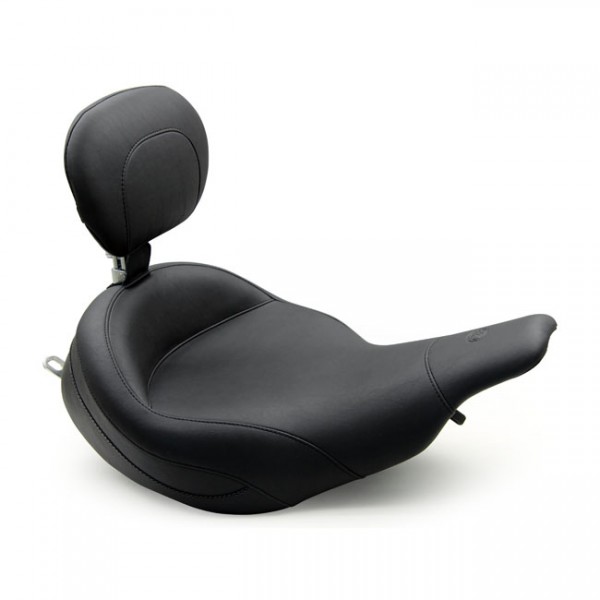 MUSTANG Seat Mustang, Super Touring solo seat. With rider backrest - 97-07 FLHT Electra, FLTR Tour Glide(NU)