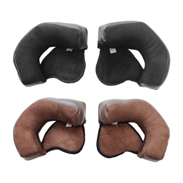 QWART Cheek Pads made from leather and suede in black or brown