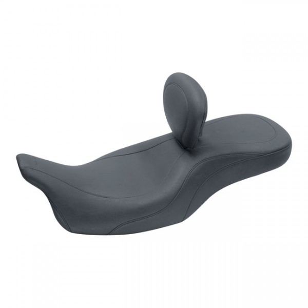 MUSTANG Seat Mustang, Wide Tripper 2-up one-piece seat, with backrest - 08-20 Touring