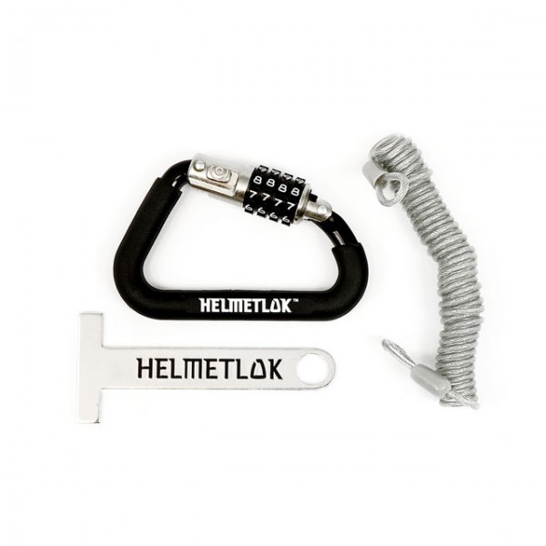 24HELMETS x ROCKY CREEK DESIGNS HelmetLok with Extension combination lock with t bar and cable