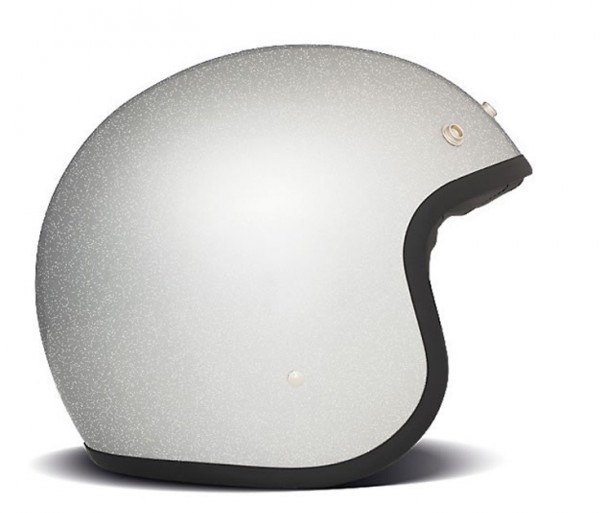 DMD Open Face Helmet Vintage Glitter Silver