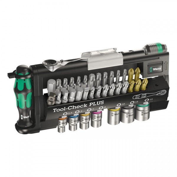 WERA Tools tool-check plus 1/4&quot; drive Metric sizes - Phillips, Pozidriv, Torx®, slotted and Hex (Allen head) screws