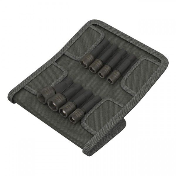 WERA Tools 1/4&quot; drive nutsetter set with belt pouch - 7,8,10,12,13mm and 1/4&quot;, 5/16&quot;, 3/8&quot; hex nuts and bolts