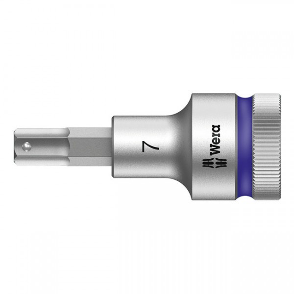 WERA Tools Zyklop 1/2&quot; Hex socket bit with holding function - 7/ 60mm