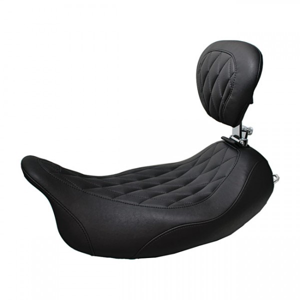 MUSTANG Seat Mustang, Wide Tripper solo seat. With rider backrest - 08-20 Touring
