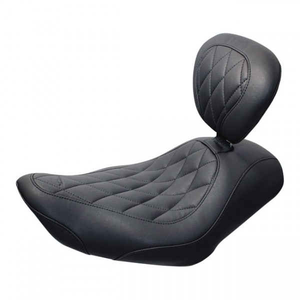 MUSTANG Sitz Mustang, Wide Tripper solo seat. With rider backrest - 04-20 XL (excl. 07-09 XL)