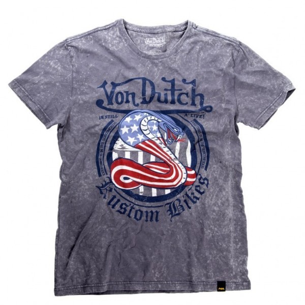 VON DUTCH T-Shirt Snake - grey