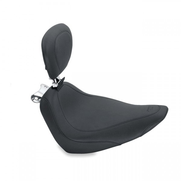 MUSTANG Sitz Mustang, Wide Tripper solo seat. With rider backrest - 00-05 FLSTS Heritage Springe
