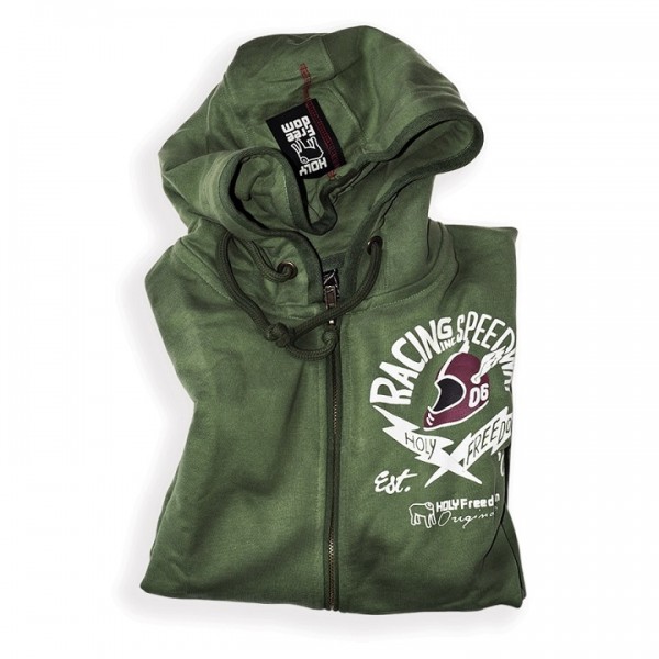 HOLY FREEDOM Hoodie - &quot;Racing Inc.&quot; - green