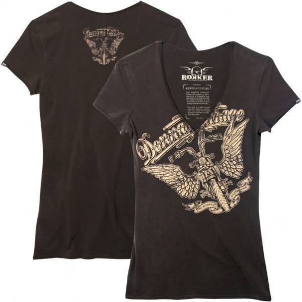 ROKKER Women&#039;s T-Shirt - &quot;Donnas Garage&quot; - brown