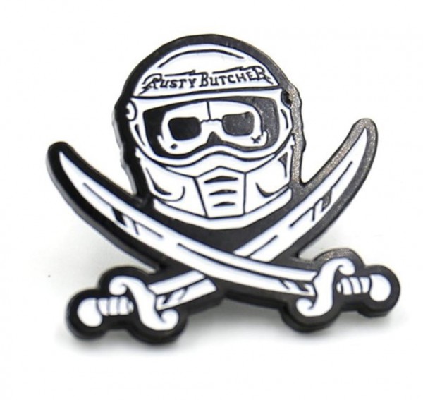 RUSTY BUTCHER Anstecker Pin - Race Head