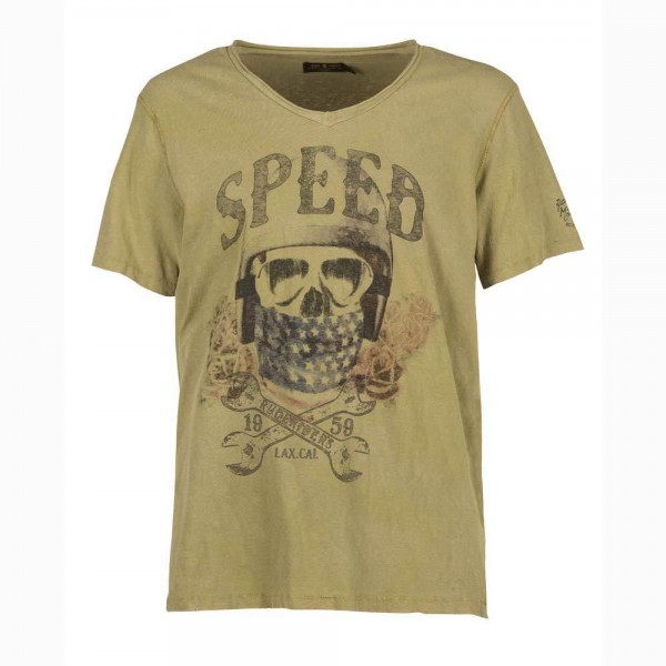 RUDE RIDERS T-Shirt - &quot;Speed&quot; - mustard