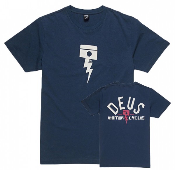 DEUS EX MACHINA T-Shirt Pisstin Tee in Navy Blue