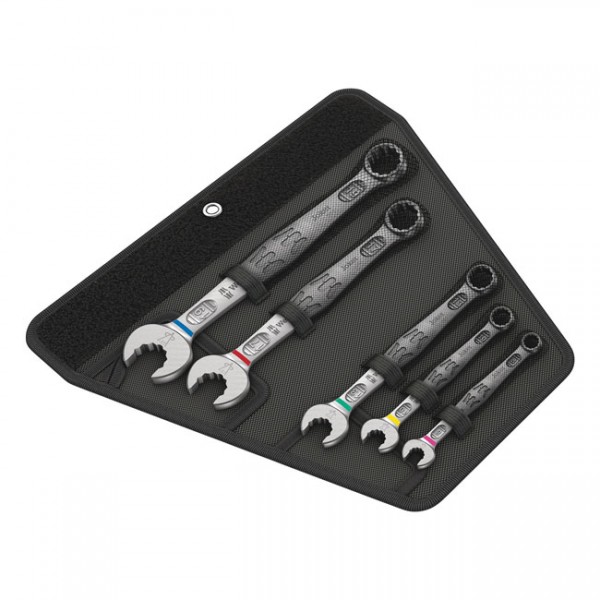 WERA Tools Wrench open/box end set 5-pc Joker 6003 series metric - Hexagon screw heads and nuts