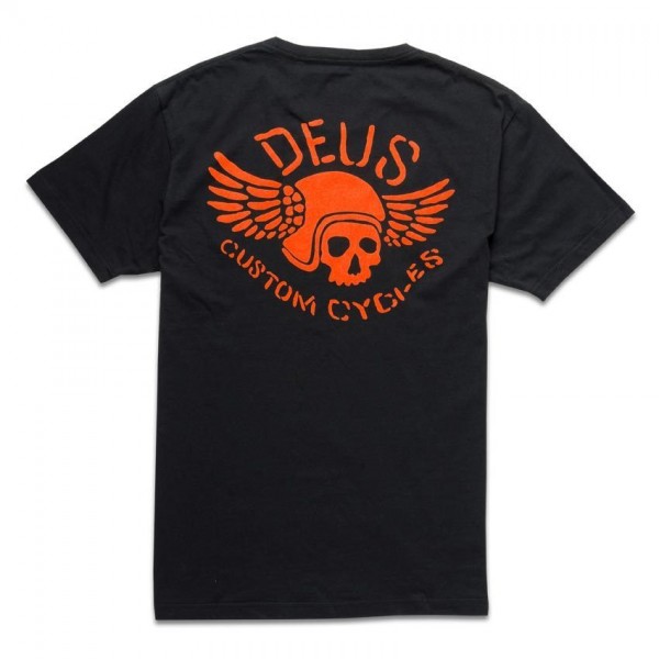 DEUS EX MACHINA T-Shirt Flying Skull - black