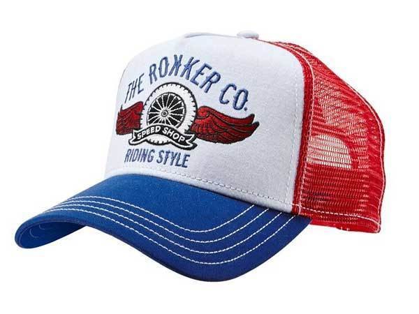 ROKKER Hat - &quot;Trukker Riding Style&quot; - white &amp; blue